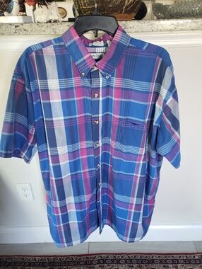 Vintage Madras Short Sleeve 2X Shirt